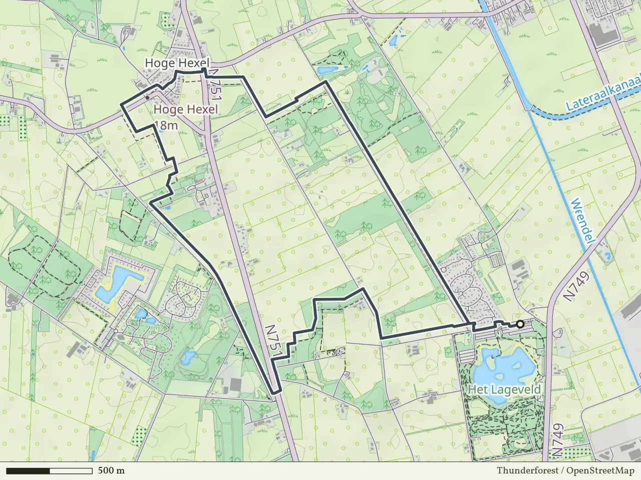 Groene route vanaf Het Lageveld, Wierden
