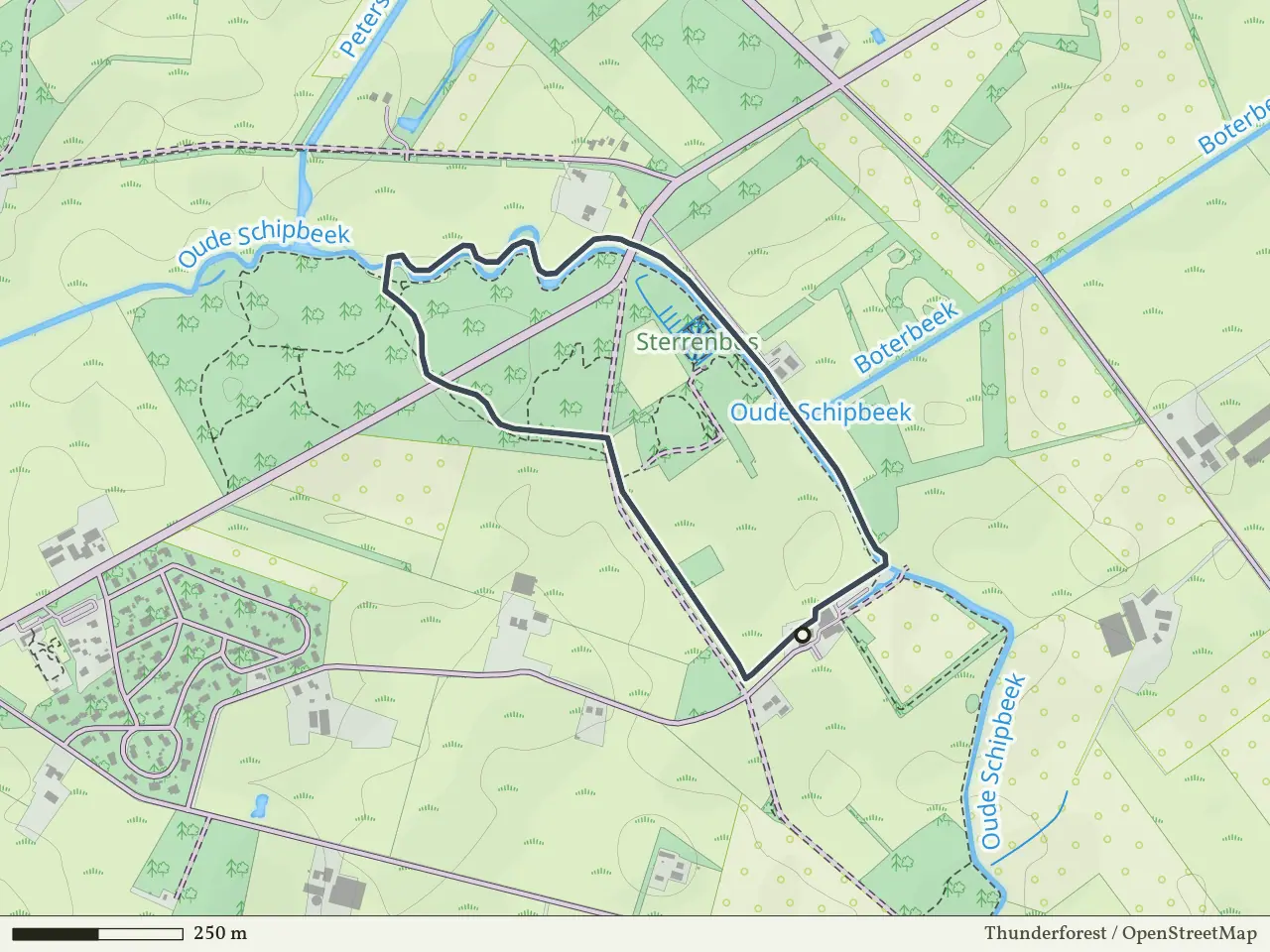 Rode route vanaf De Pothaar, Bathmen