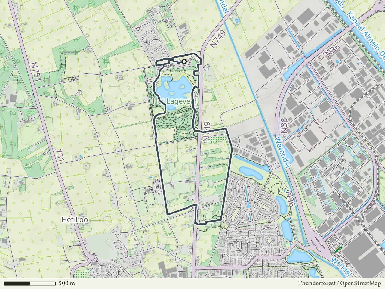 Oranje route vanaf Het Lageveld, Wierden