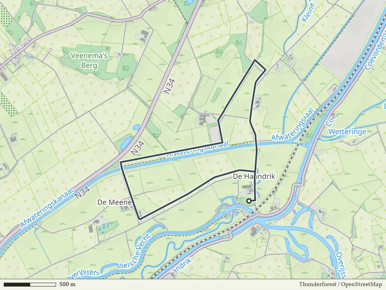 Groene route vanaf De Haandrik, Hardenberg Oost