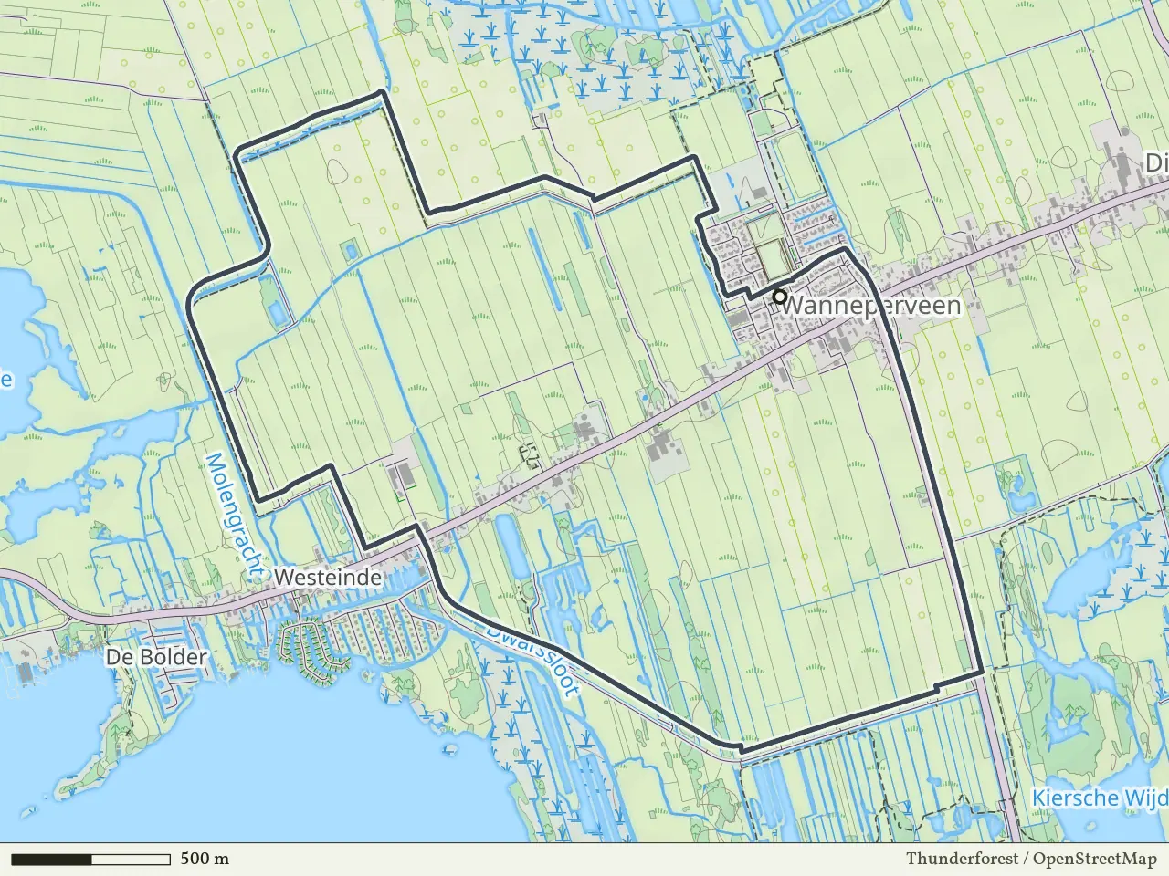 Groene route vanaf Wanneperveen, Weerribben-Wieden