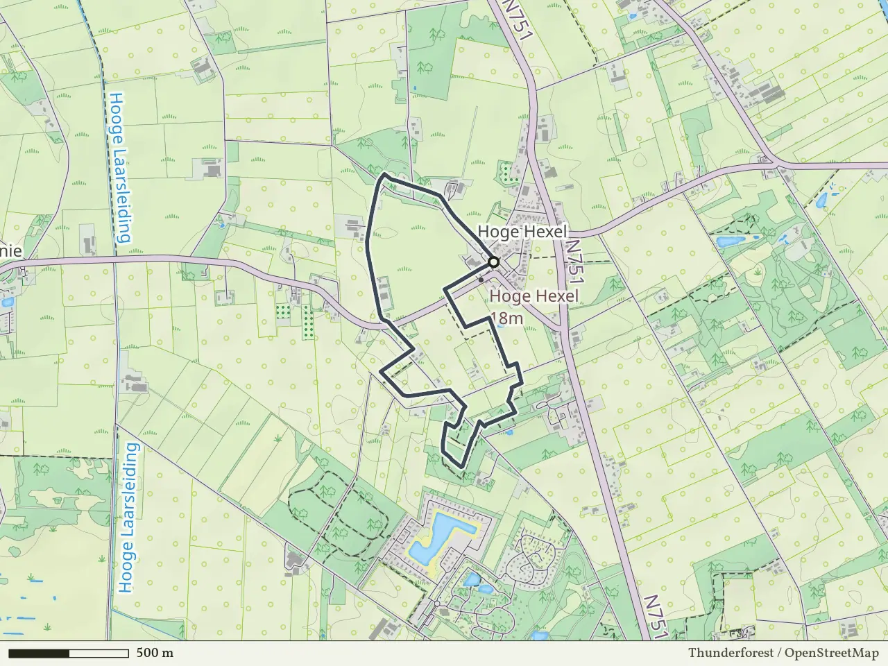 Blauwe route vanaf Hoge Hexel, Wierden