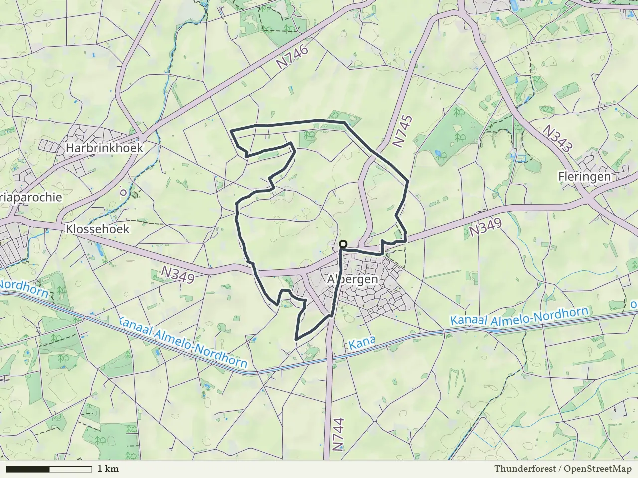 Groene route vanaf Albergen, Zenderen