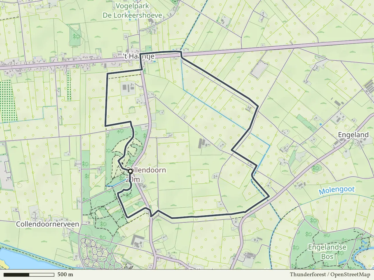 Oranje route vanaf Collendoorn, Hardenberg Oost