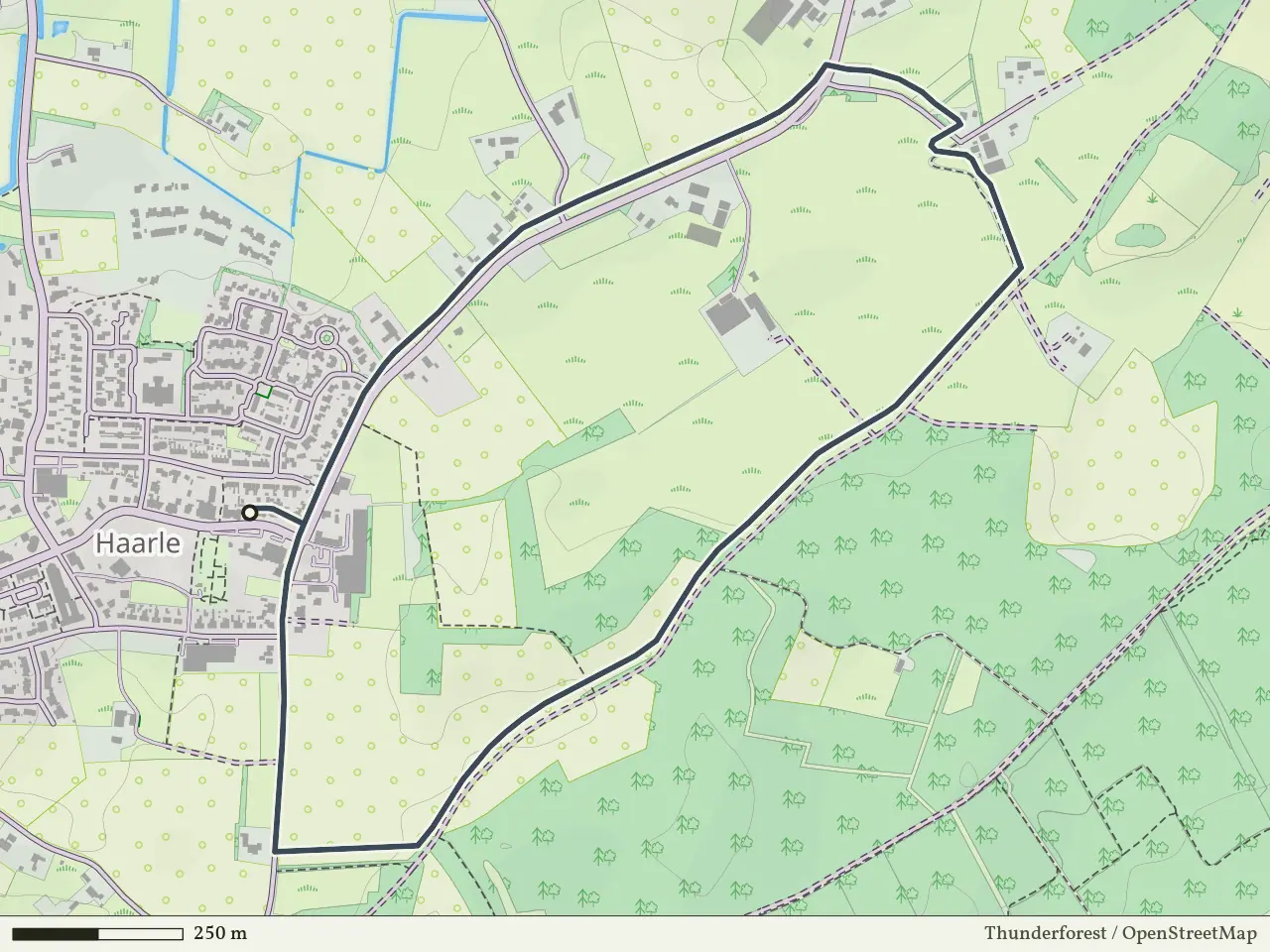 Rode route vanaf Haarle, Hellendoorn