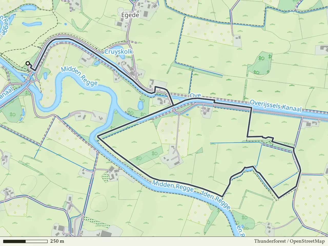 Gele route vanaf Hankate-Egede, Hellendoorn