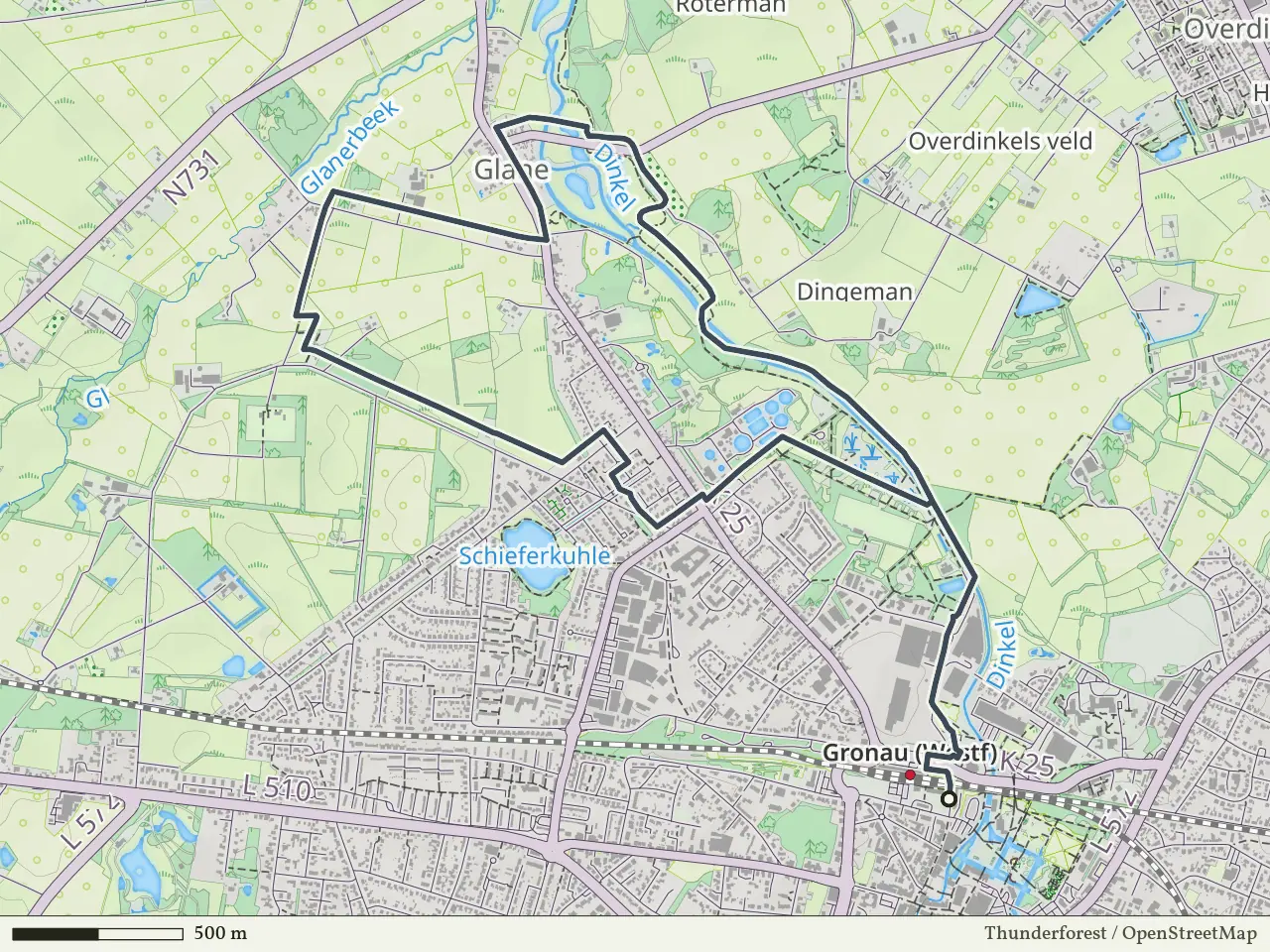 Groene route vanaf Gronau, Losser