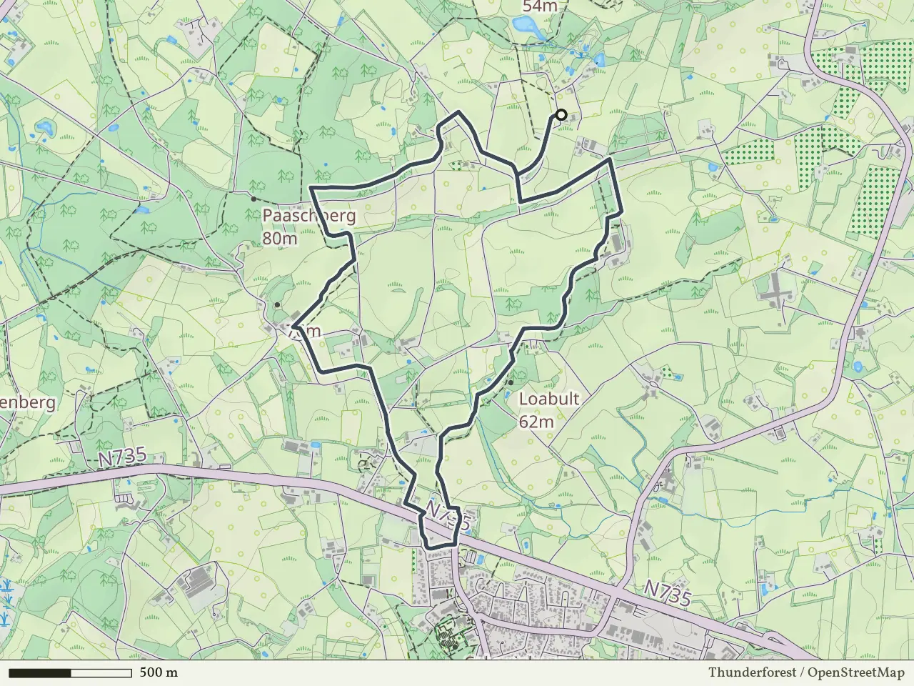 Gele route vanaf Hakenberg, De Lutte