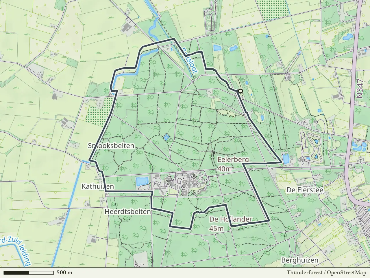Paarse route vanaf Eelerberg, Hellendoorn