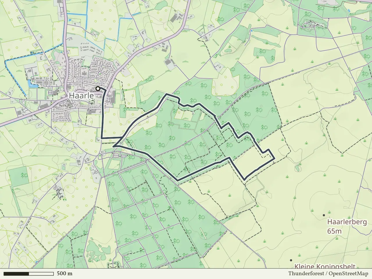 Groene route vanaf Haarle, Hellendoorn