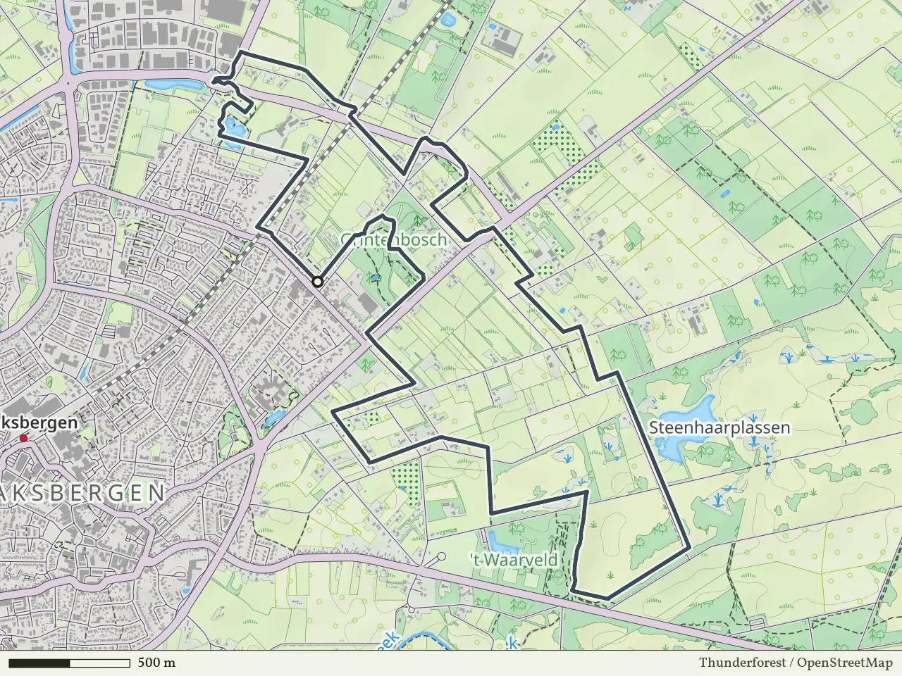 Gele route vanaf De Veldmaat, Haaksbergen