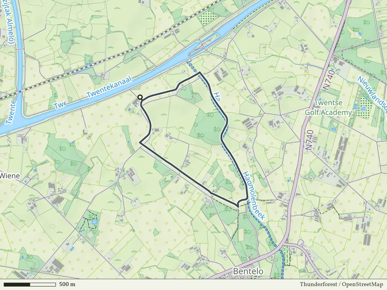 Blauwe route vanaf Wiene, Ambt Delden