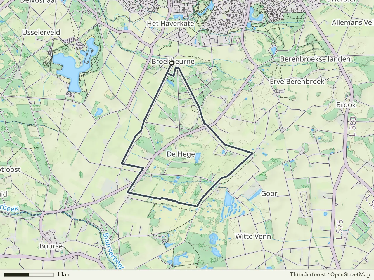 Groene route vanaf Broekheurne, Enschede