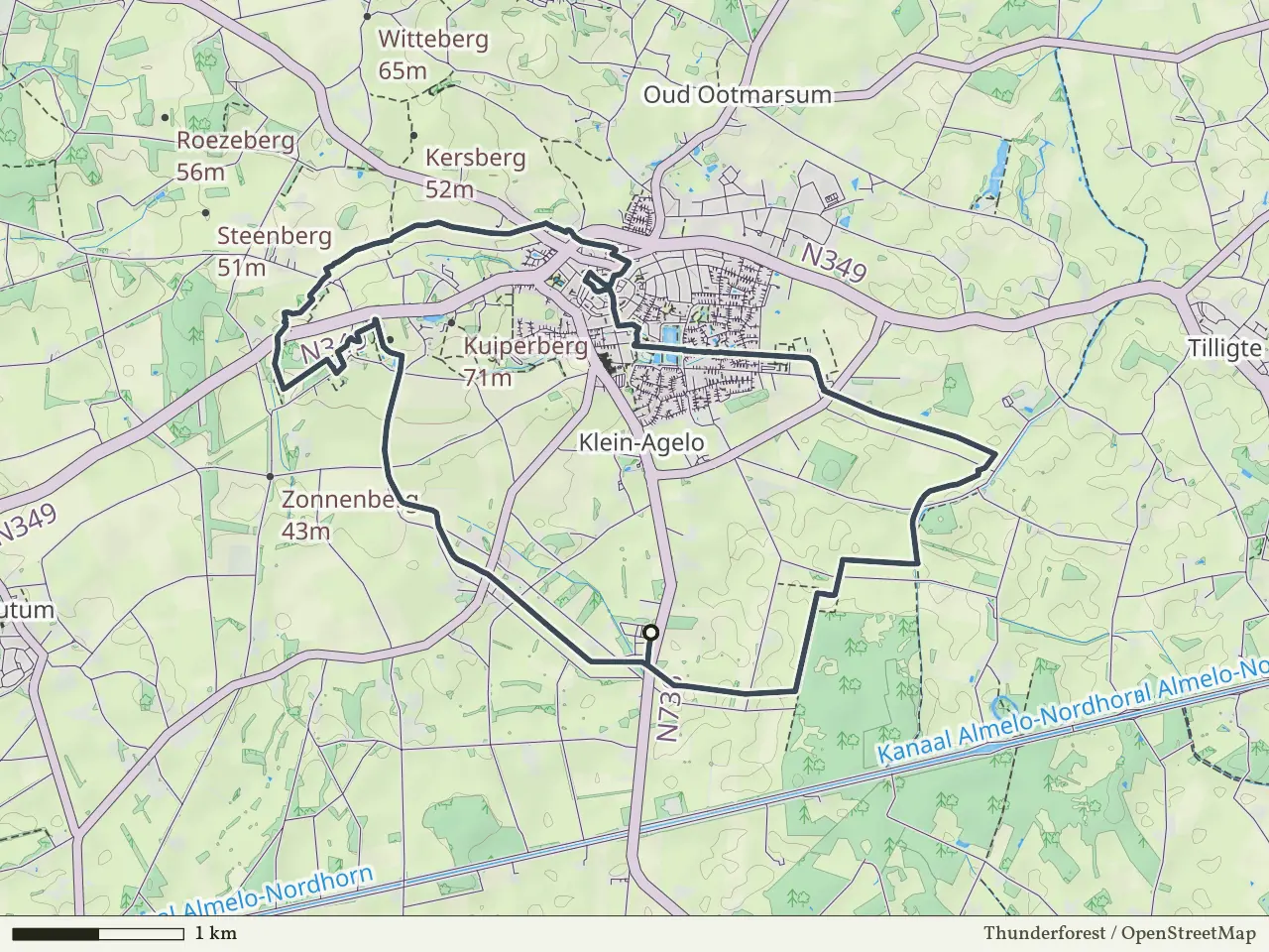 Blauwe route vanaf Agelerbroek, Agelo