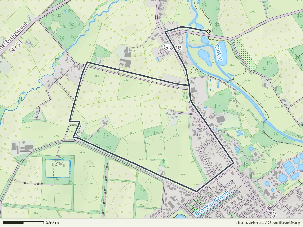 Gele route vanaf Glane, Losser