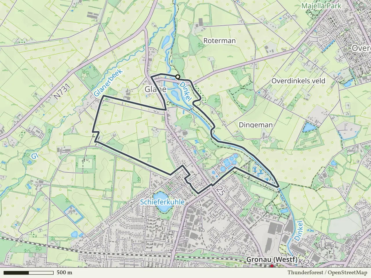 Groene route vanaf Glane, Losser