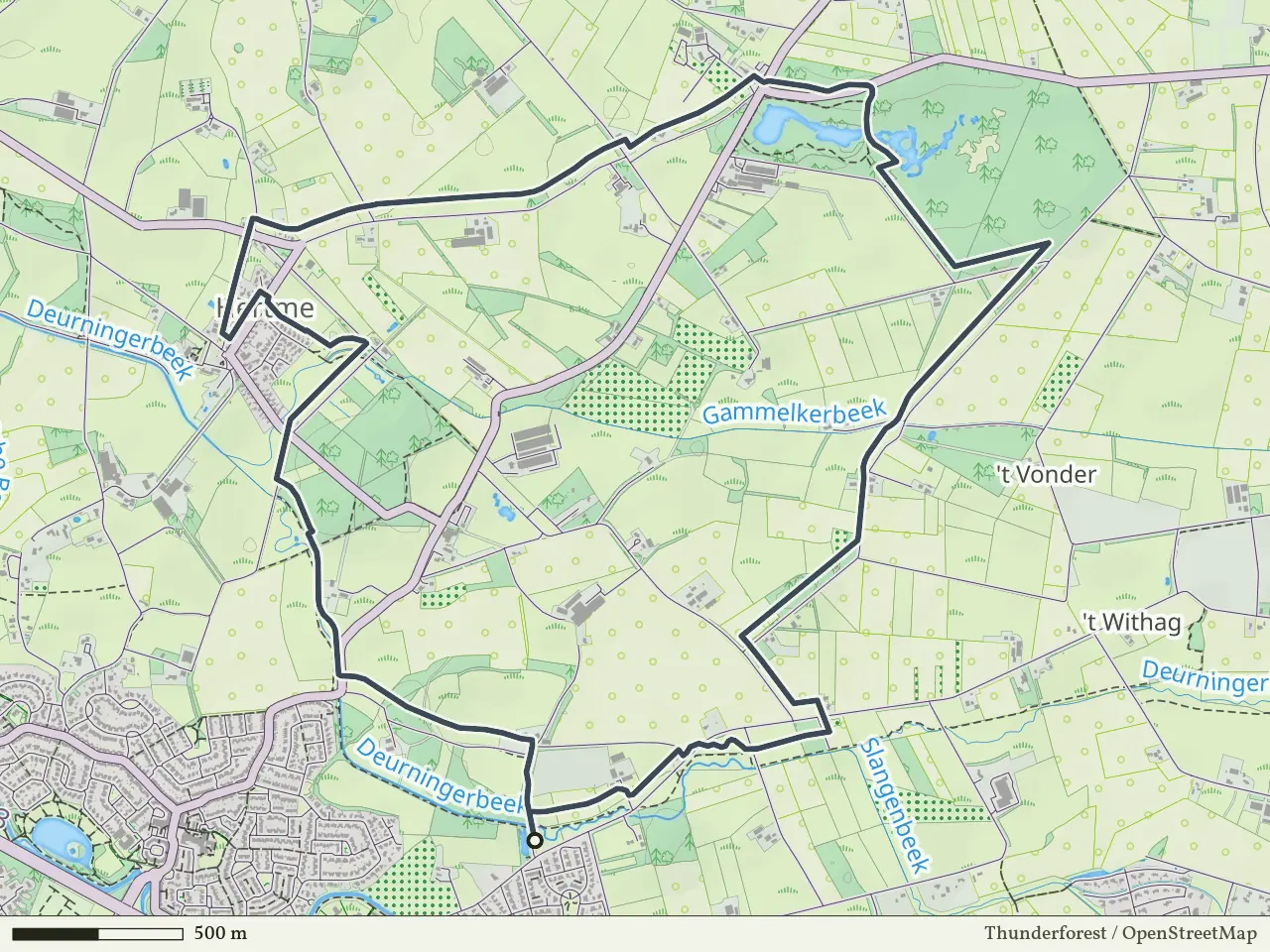 Paarse route vanaf Spanjaardgemaal, Borne
