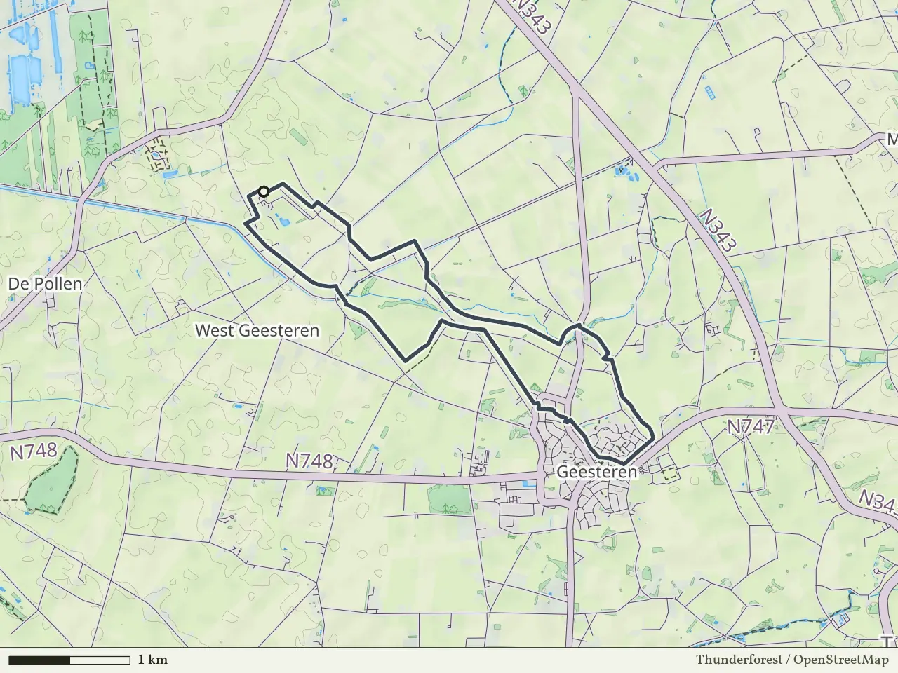 Paarse route vanaf Zielakkers, Geesteren