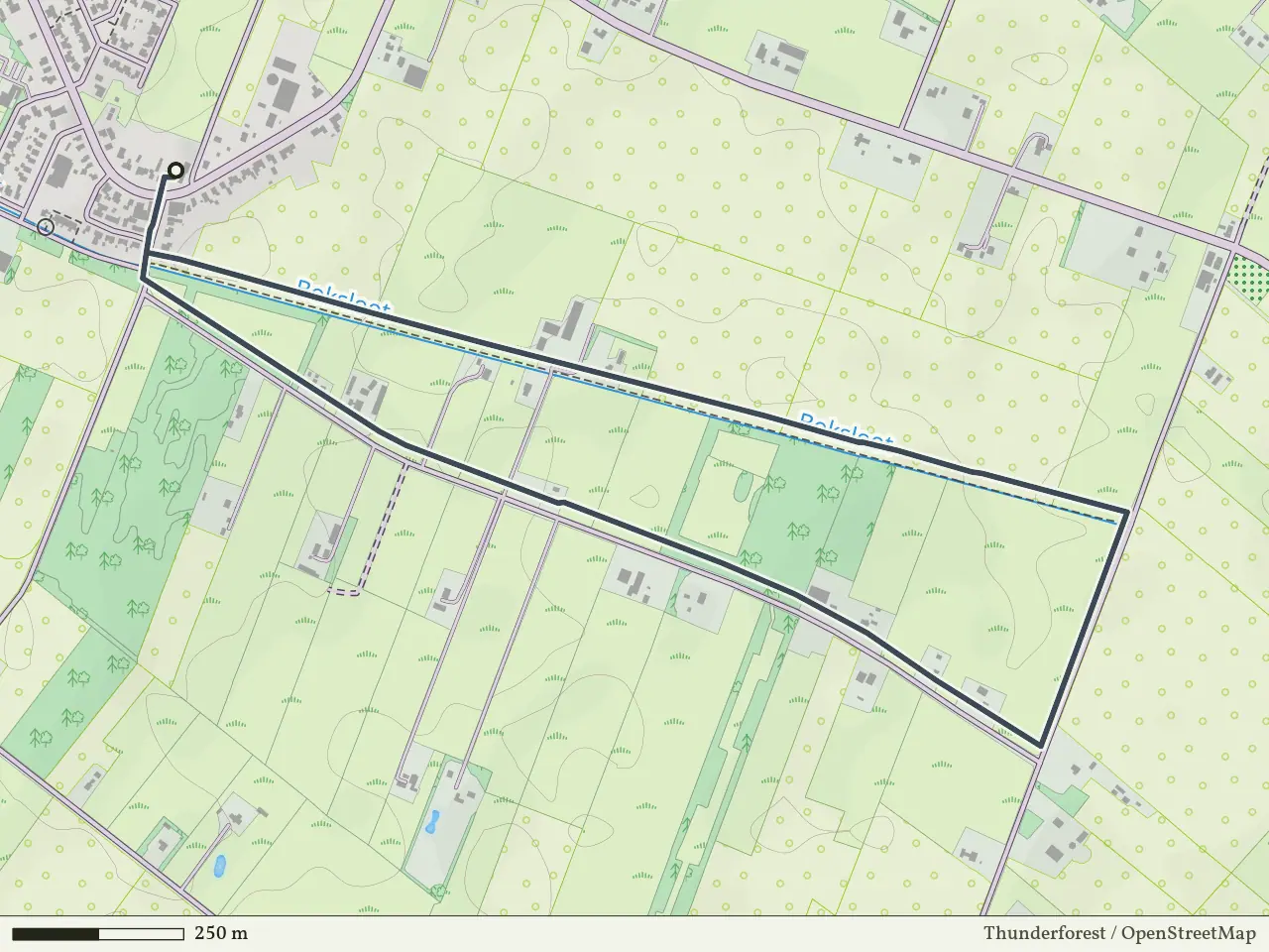 Rode route vanaf Bruchterveld, Hardenberg Oost