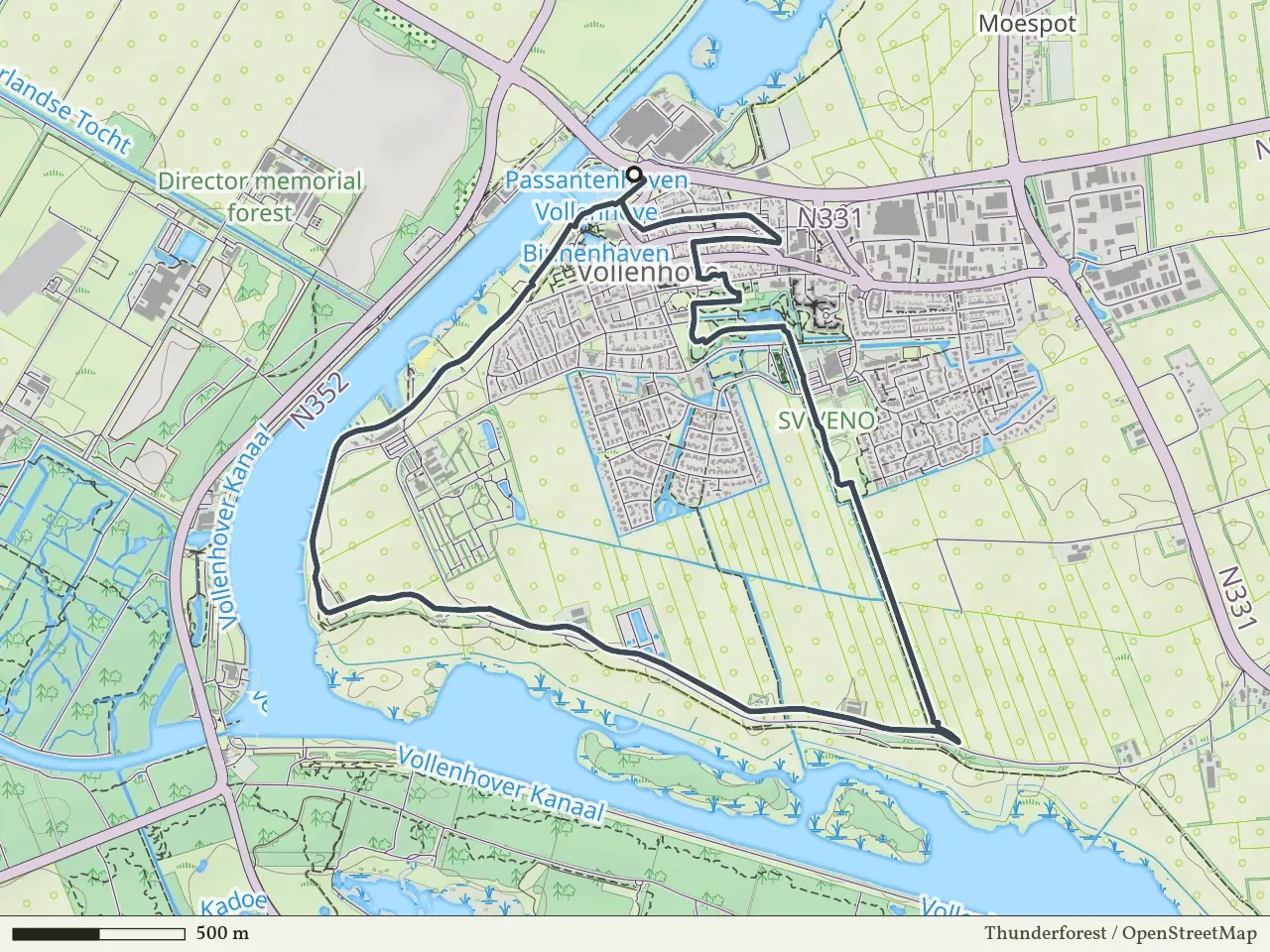 Gele route vanaf Vollenhove, Weerribben-Wieden