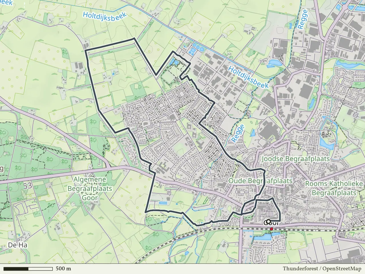 Gele route vanaf Goor, Hof van Twente