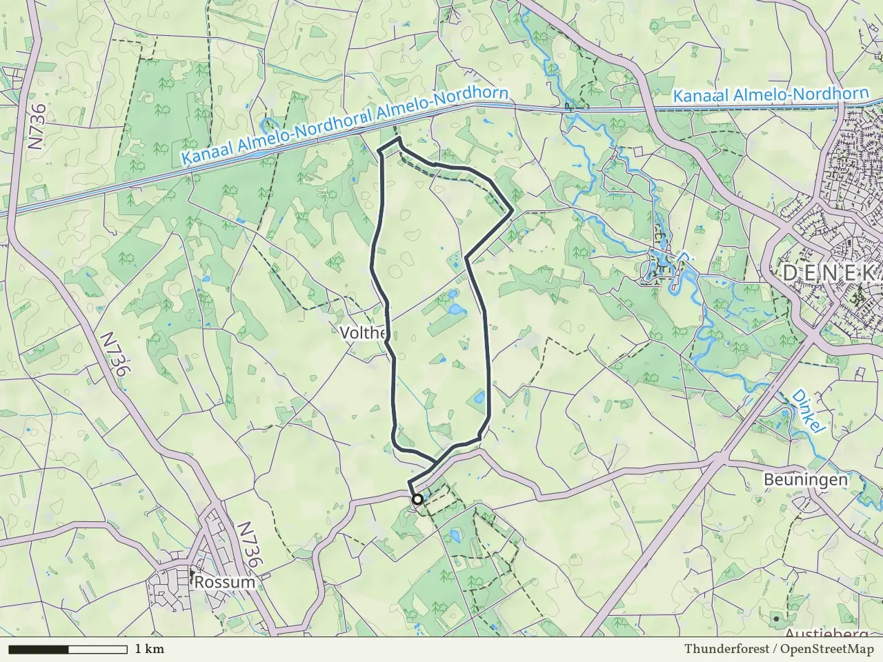 Oranje route vanaf Everloo, Rossum