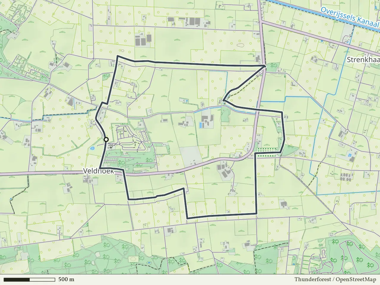 Paarse route vanaf Veldhoek, Heino