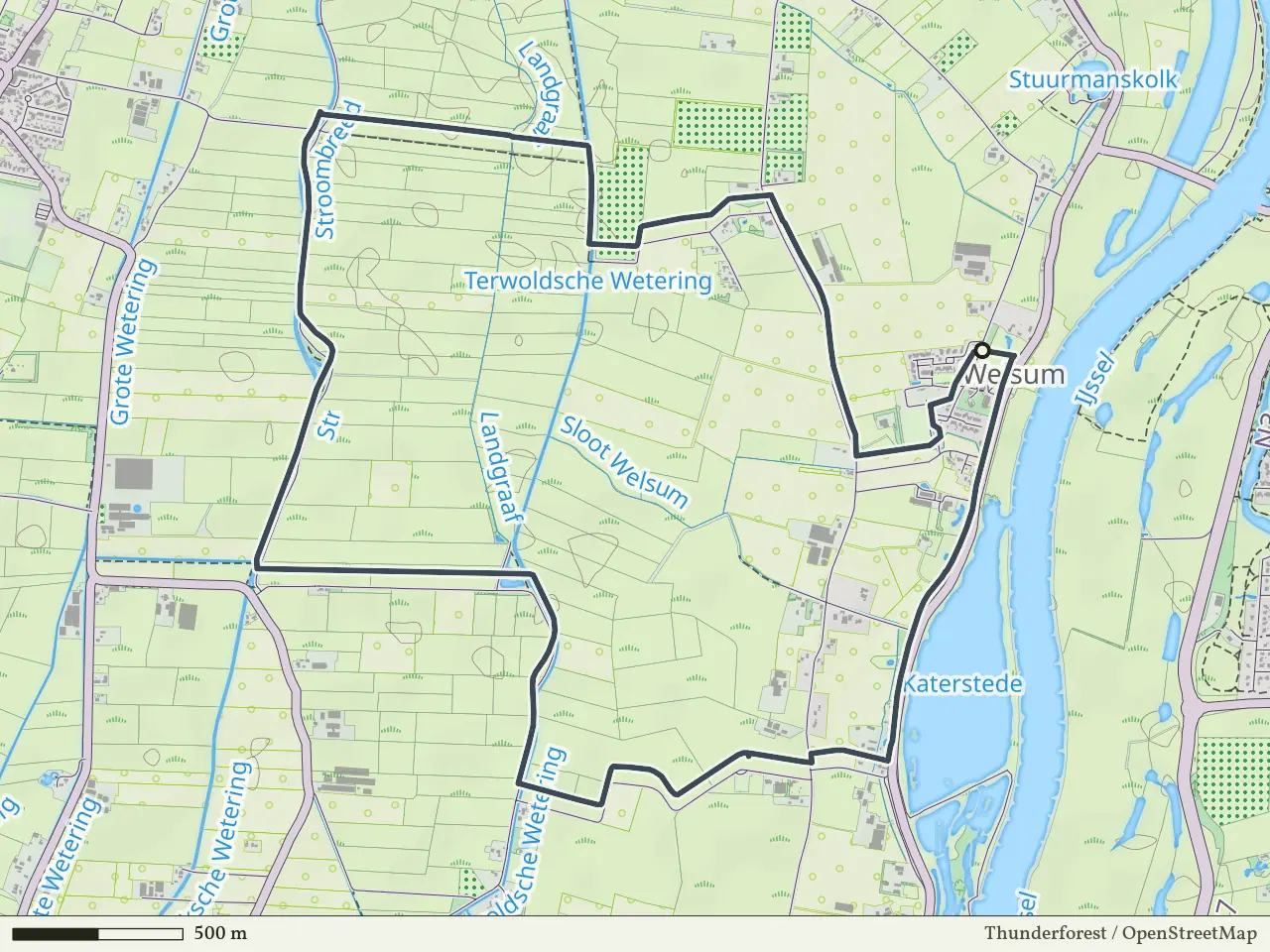 Groene route vanaf Welsum, Salland