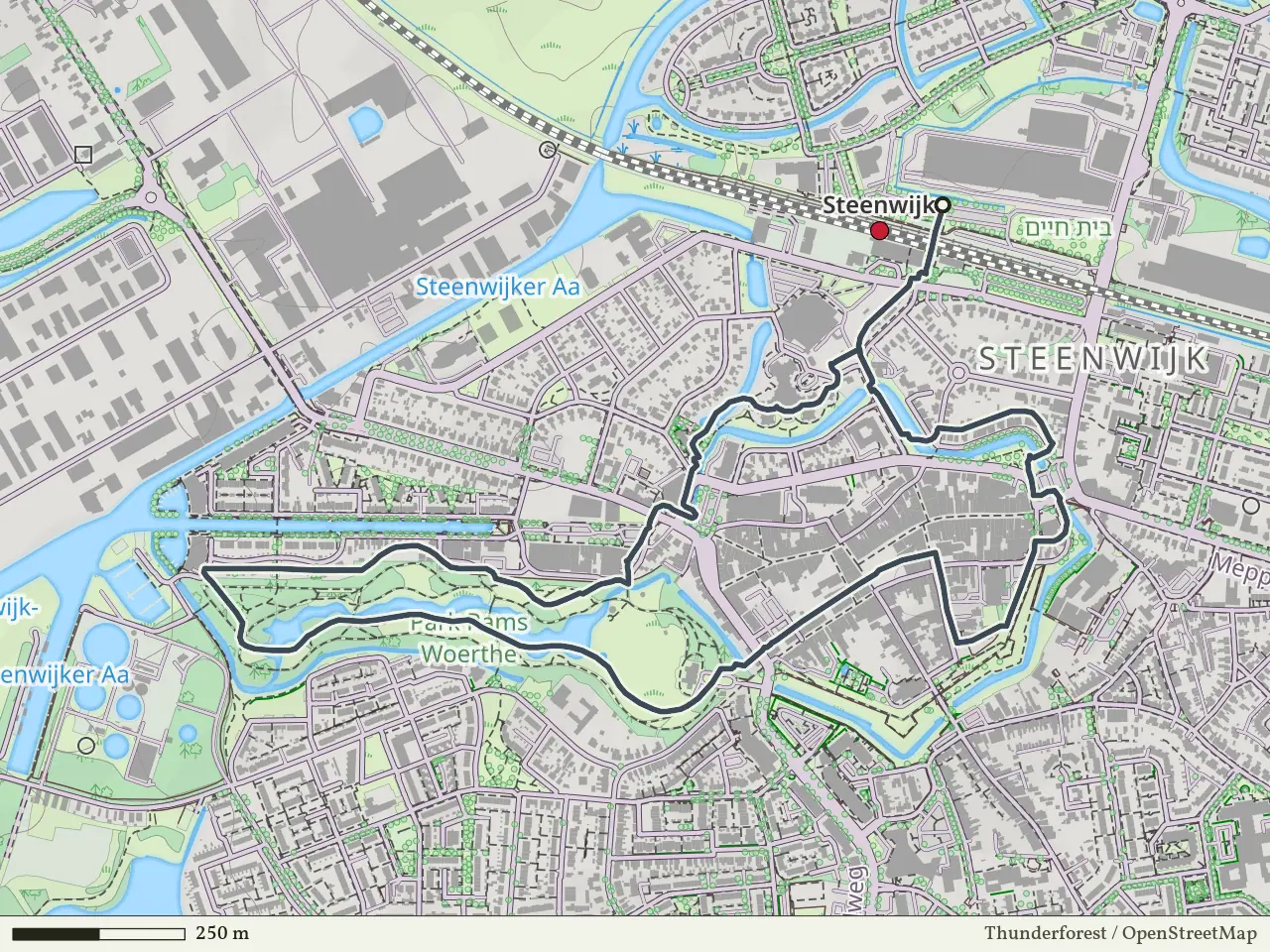 Rode route vanaf Steenwijk, Weerribben-Wieden