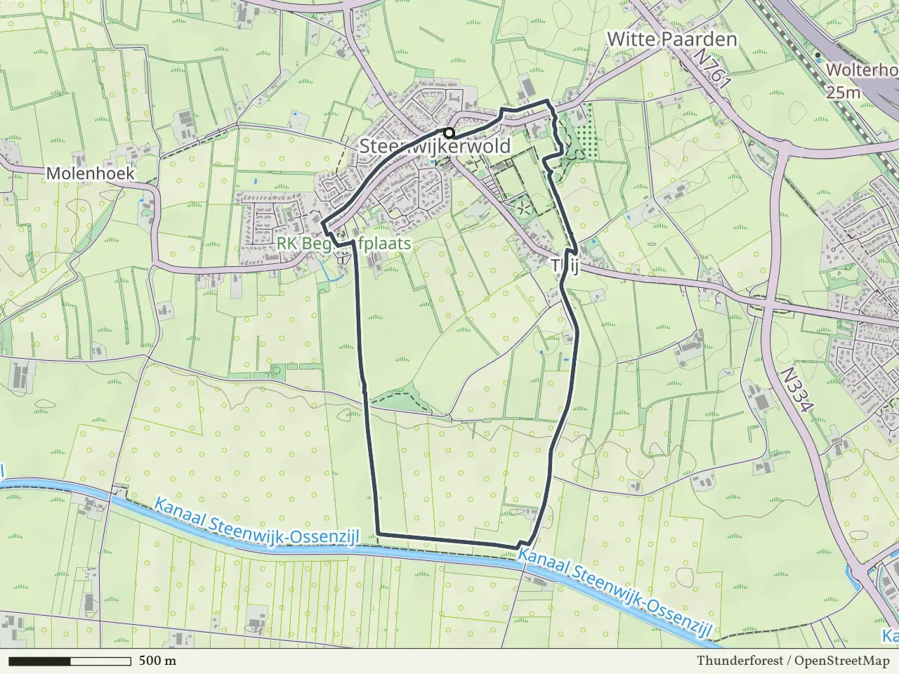 Oranje route vanaf Steenwijkerwold, Weerribben-Wieden