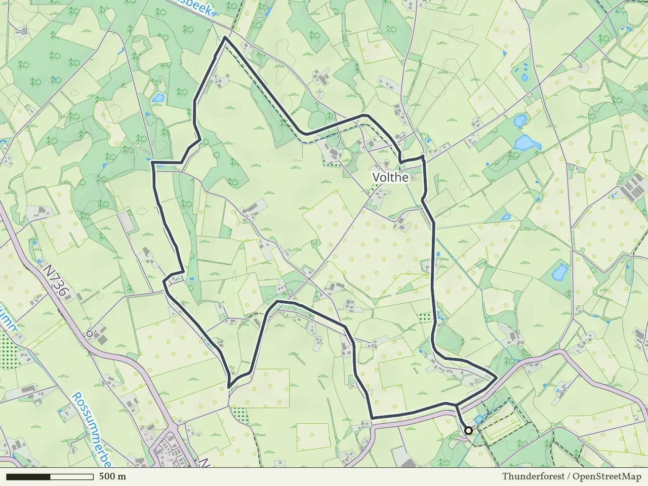 Blauwe route vanaf Everloo, Rossum