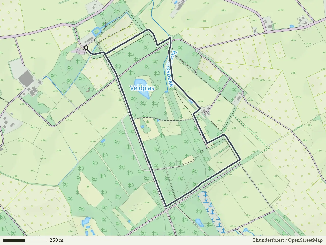 Gele route vanaf Everloo, Rossum