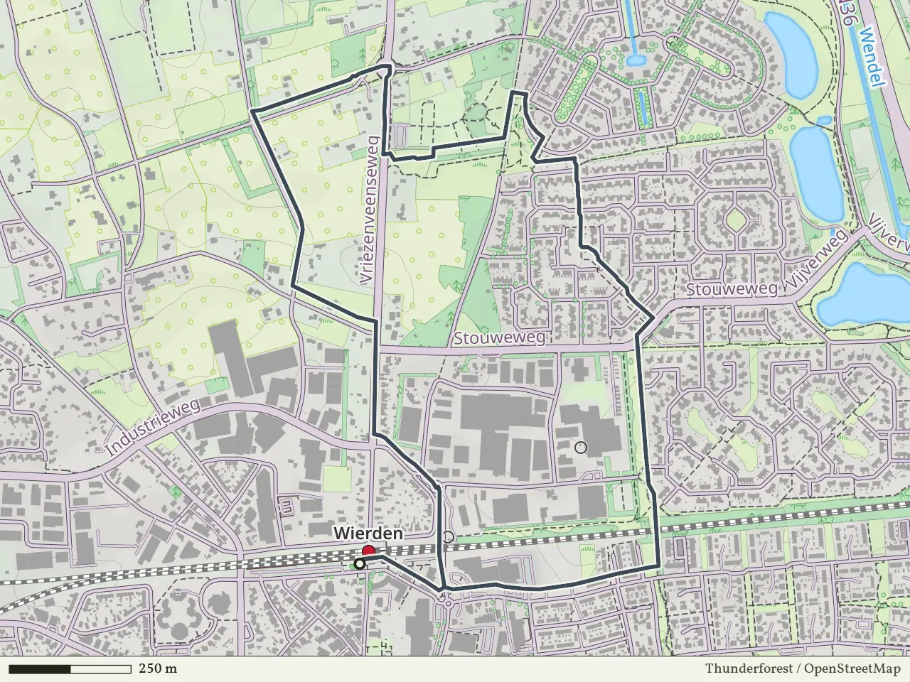 Paarse route vanaf Wierden, Wierden