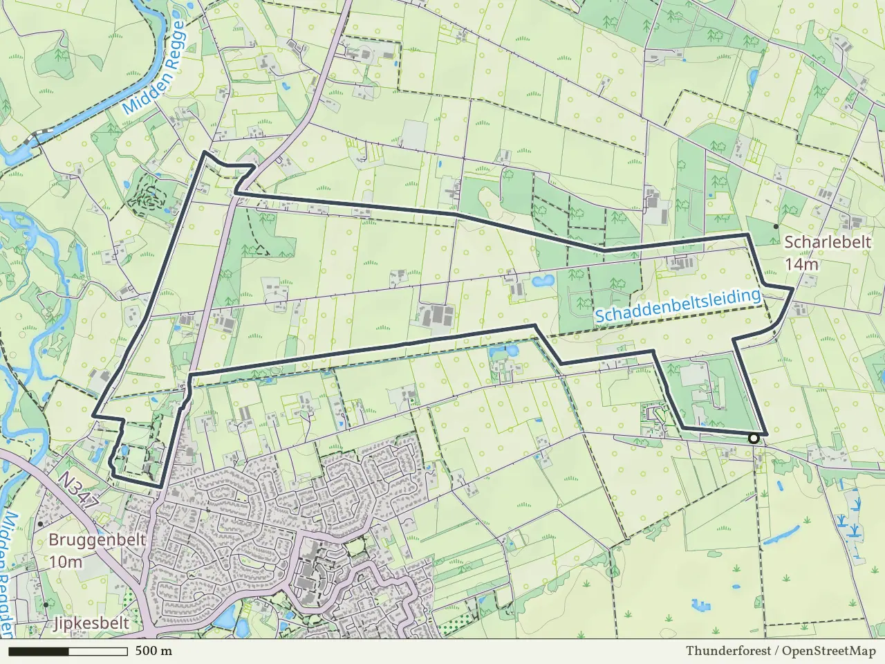 Gele route vanaf Wierdense Veld, Nijverdal