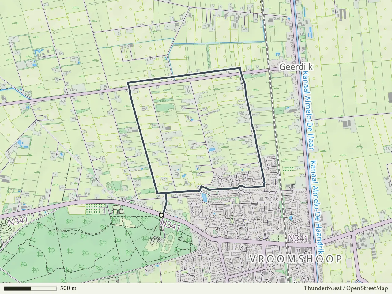 Groene route vanaf Linderkuil, Vroomshoop