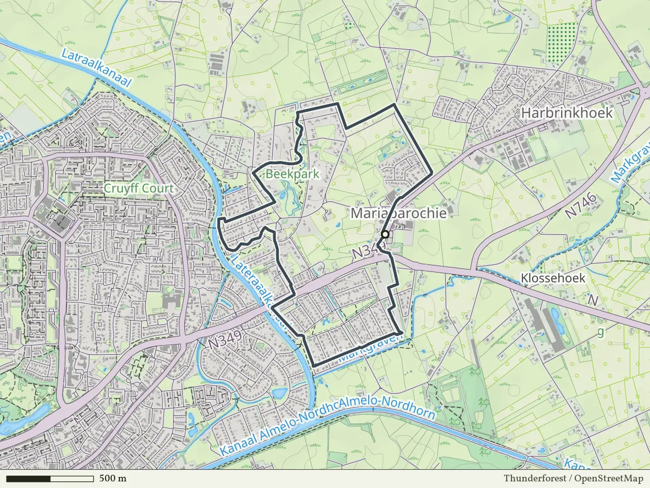 Oranje route vanaf Mariaparochie, Geesteren