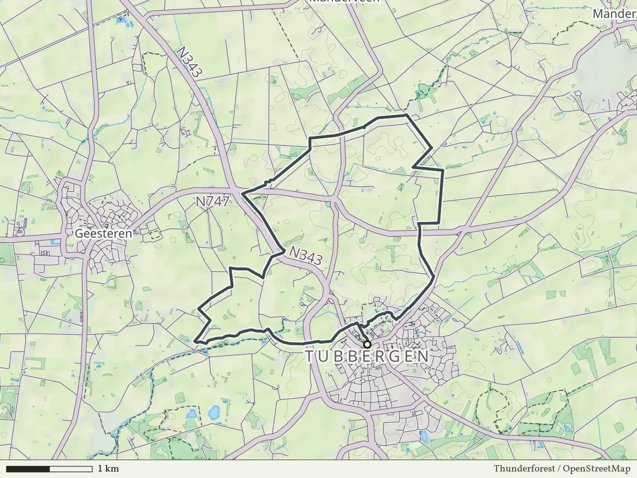 Blauwe route vanaf Tubbergen, Geesteren