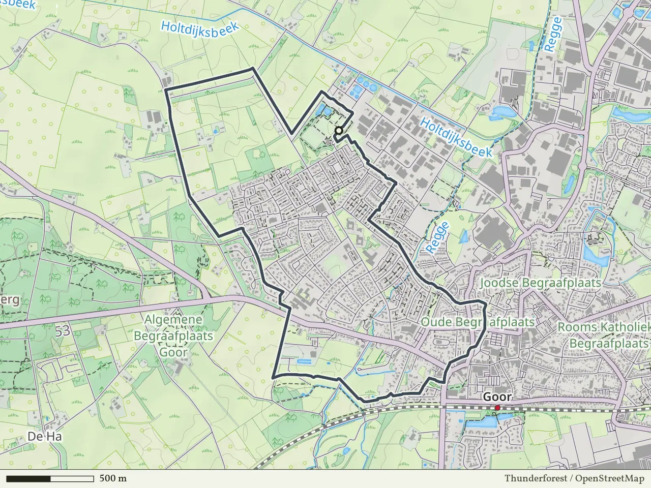 Gele route vanaf Doesgoor, Goor
