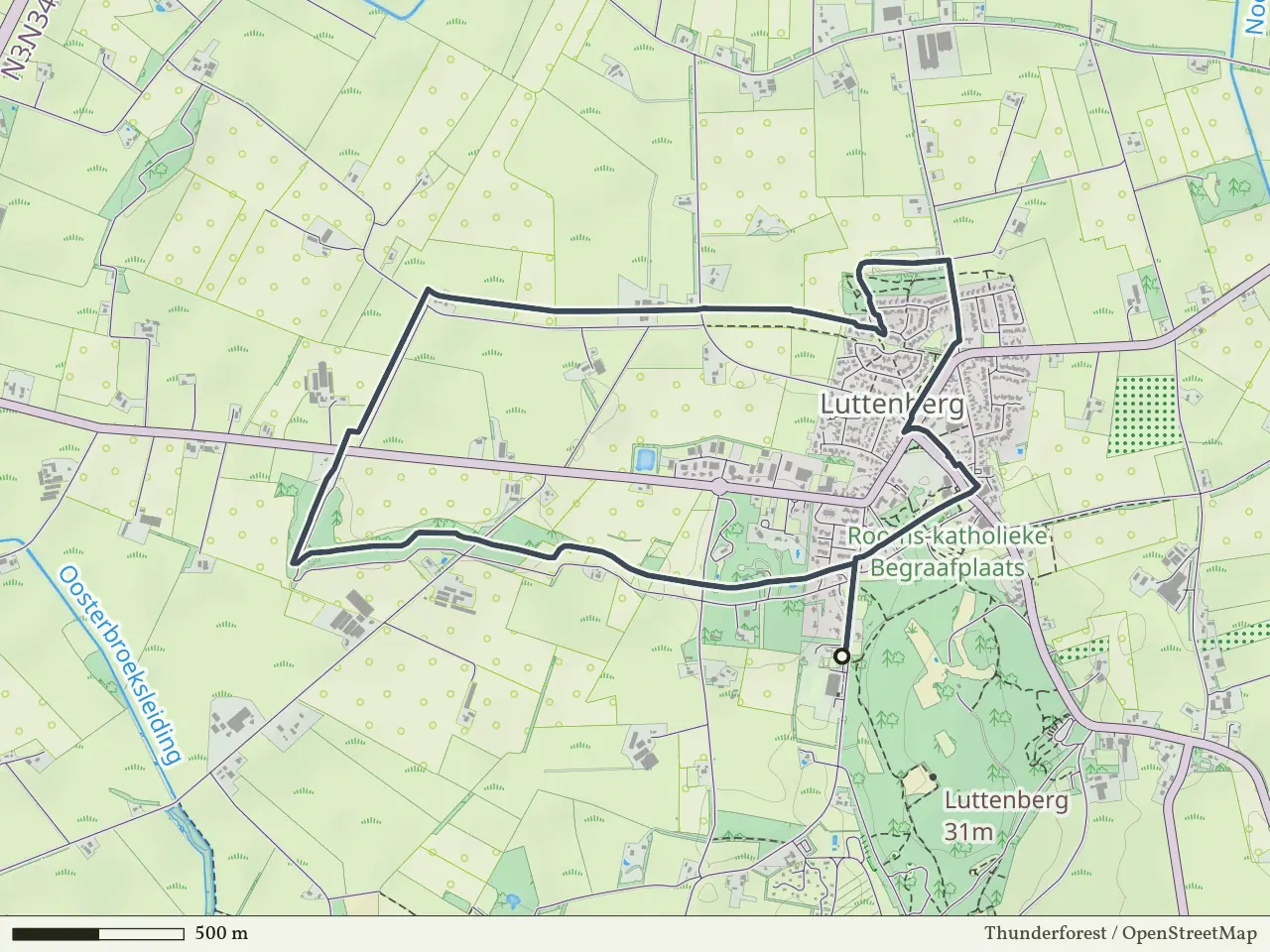 Paarse route vanaf 't Siel, Luttenberg