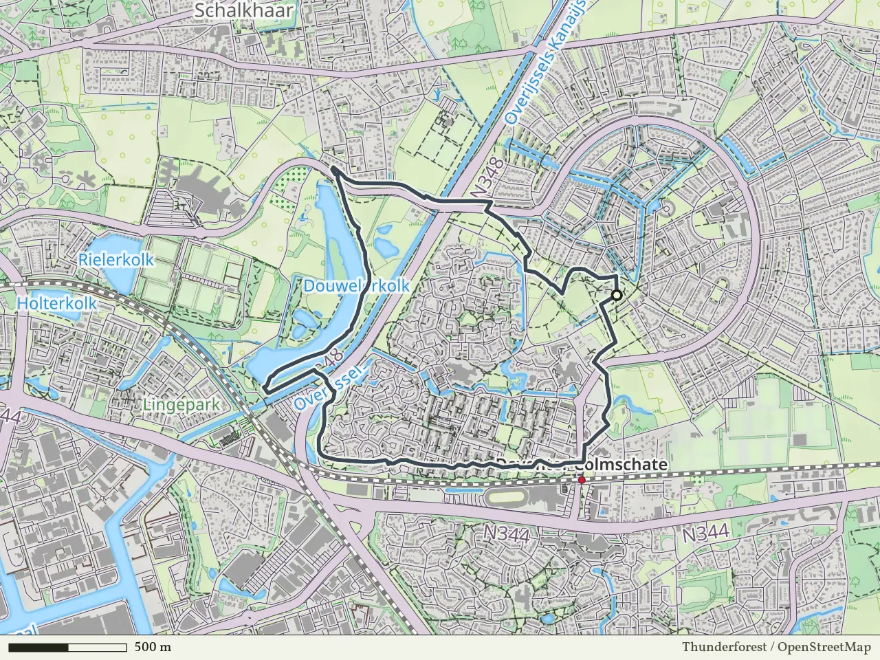 Gele route vanaf Ulebelt, Deventer