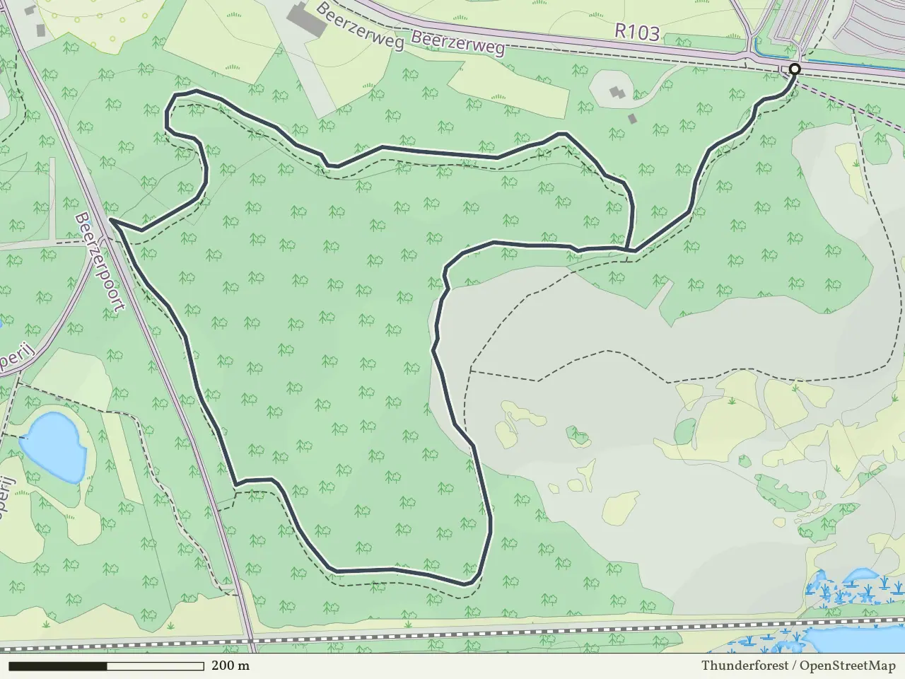 Rode route vanaf Beerzebulten, Beerze Bulten