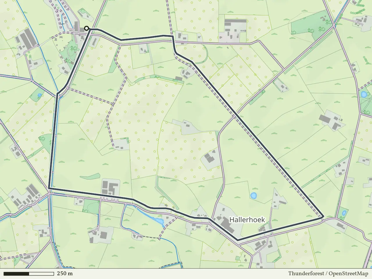Gele route vanaf Meer, Den Ham