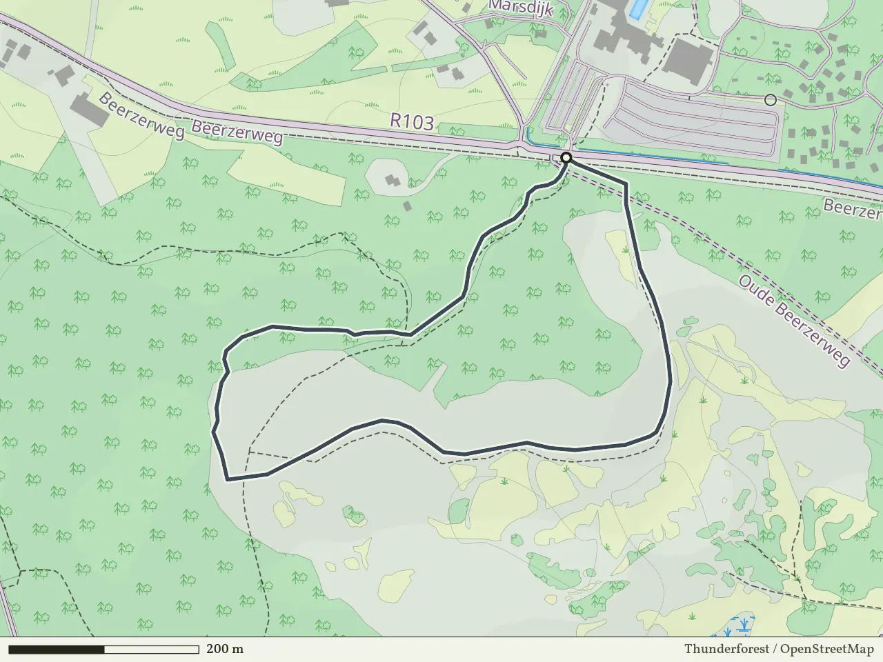 Gele route vanaf Beerzebulten, Beerze Bulten
