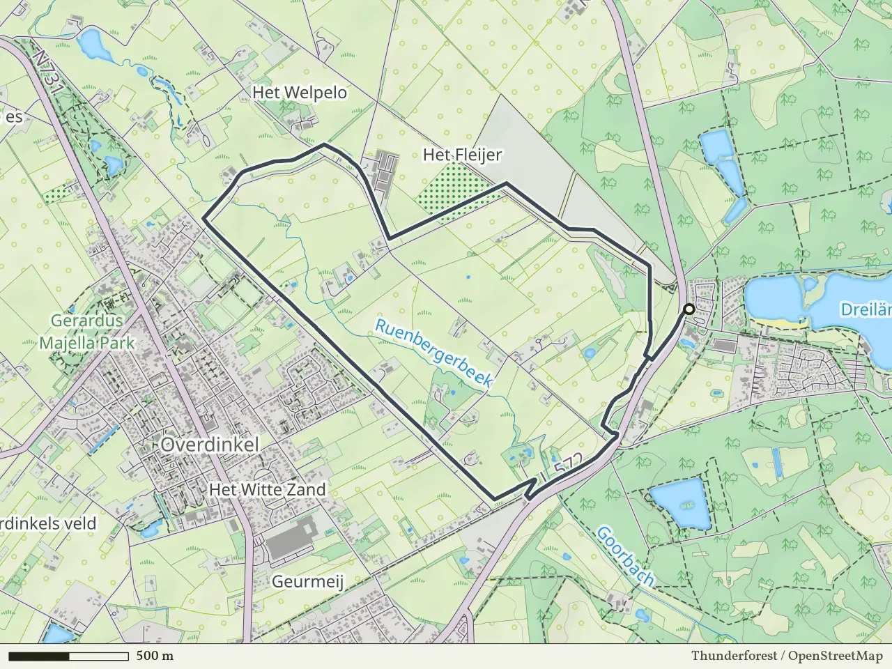 Oranje route vanaf Driland, Gronau