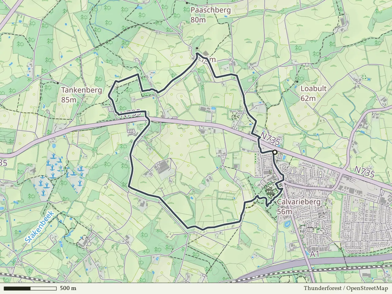 Rode route vanaf De Lutte, Losser