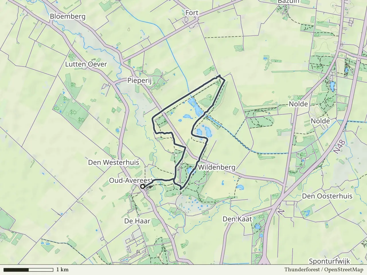 Oranje route vanaf Oud Avereest, Hardenberg West