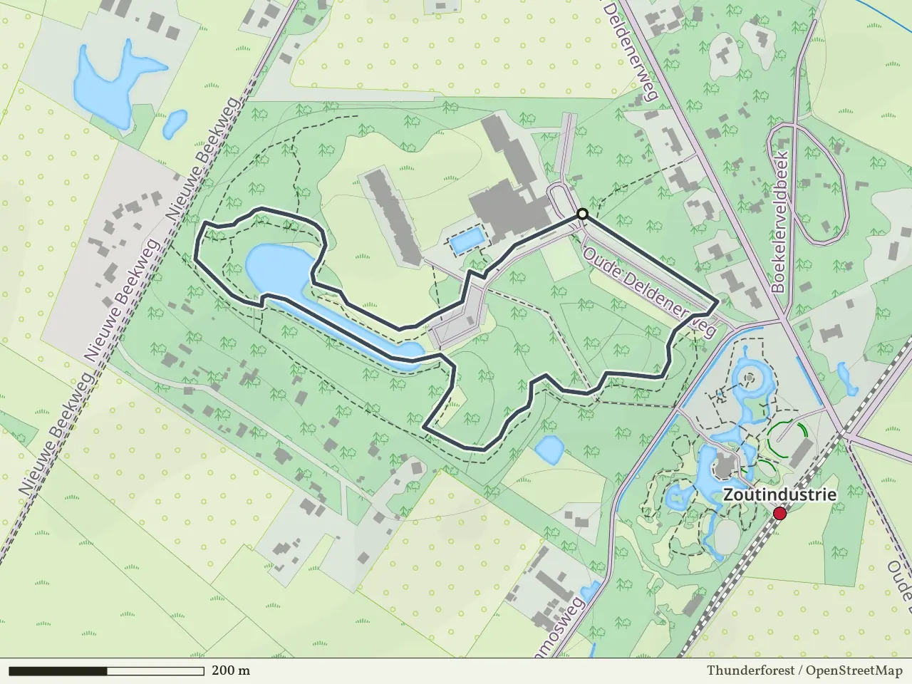 Rode route vanaf Bad Boekelo, Boekelo