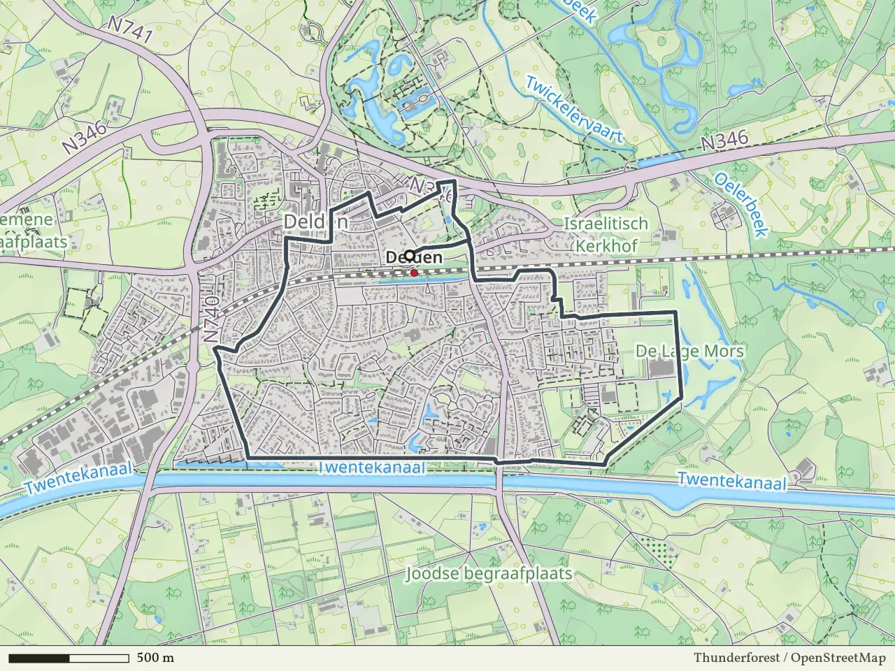 Rode route vanaf Delden, Hof van Twente