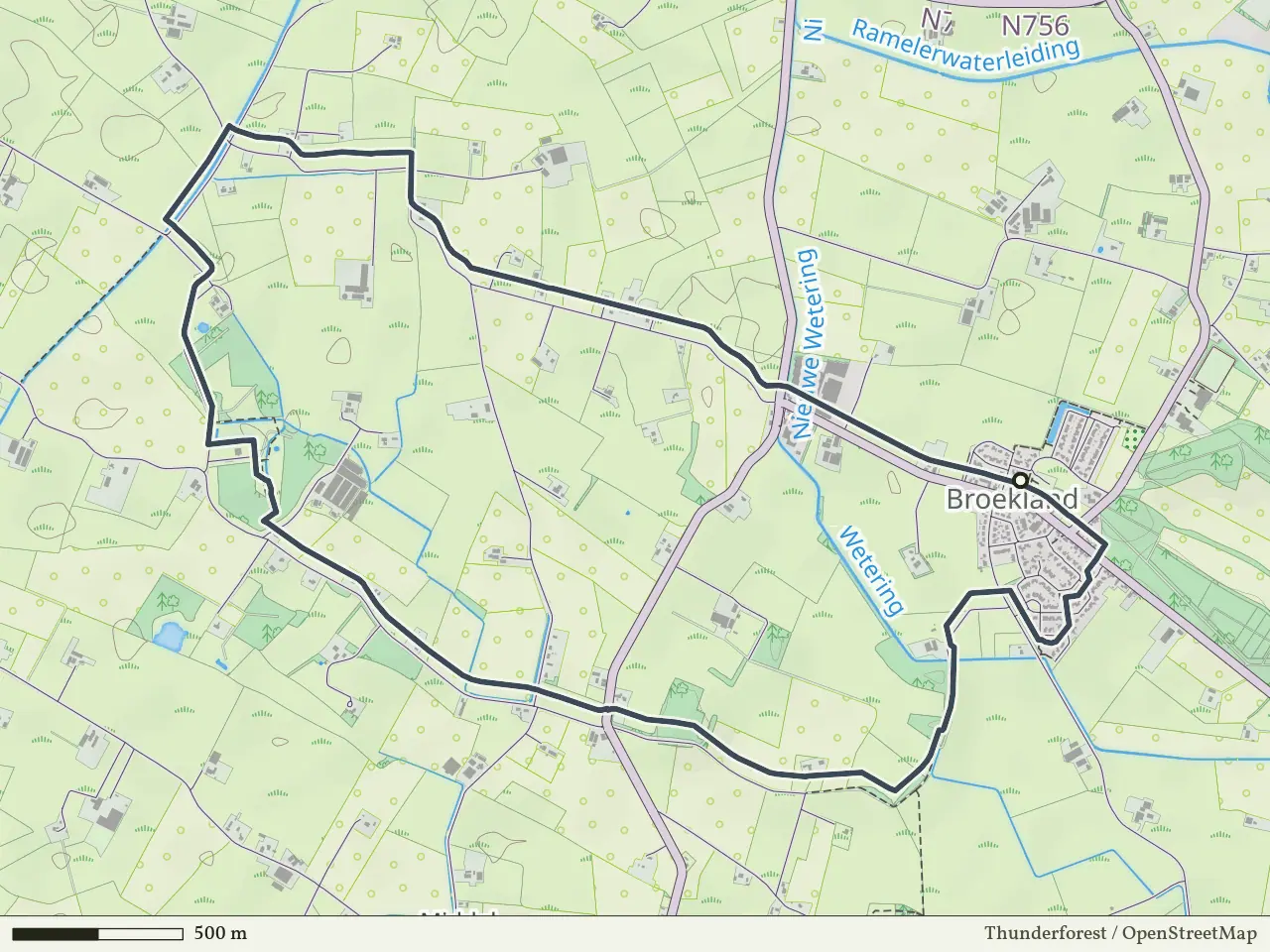 Gele route vanaf Broekland, Salland
