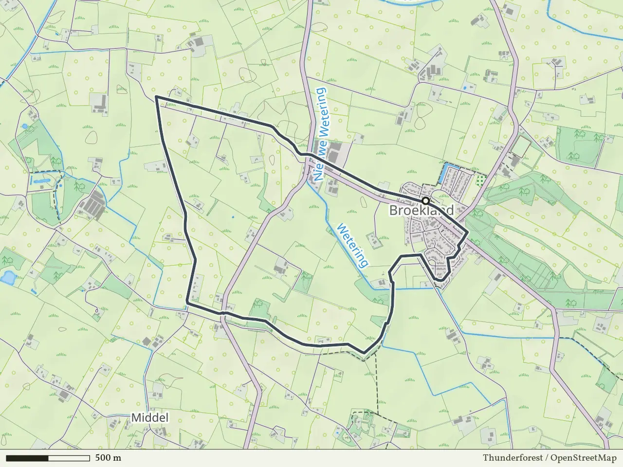 Groene route vanaf Broekland, Salland